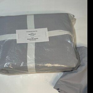 Parachute Home Percale Duvet Cover and Pillowcase set Full/Queen in Gray